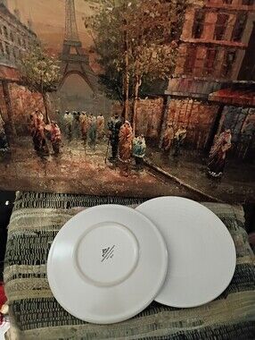 Dudson Vitrified Evo White Stoneware Size 8 Dinner Plates - Set of 2 VINTAGE.